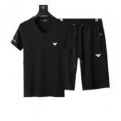 2021 armani Trainingsanzug manche courte homme v neck t-shirt shorts noir